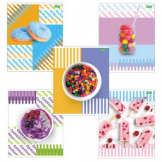 Тетрадь А5, 48 л., HATBER ECO, скоба, клетка, обложка картон, Candy (5 видов), 48Т5C1 Тетрадь А5, 48 л., HATBER ECO, скоба, клетка, обложка картон, Candy (5 видов), 48Т5C1
