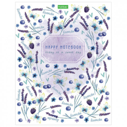 Тетрадь, А5, 48 л., HATBER ECO, скоба, клетка, обложка картон, Sweet day (5 видов), 48Т5C1