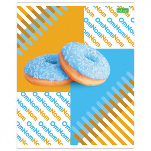 Тетрадь А5, 48 л., HATBER ECO, скоба, клетка, обложка картон, Candy (5 видов), 48Т5C1