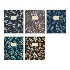 Тетрадь А5, 48 л. BRUNO VISCONTI, скоба, клетка, Soft-Touch, фольга, FLORAL PATTERN (5 видов), 7-48-1371