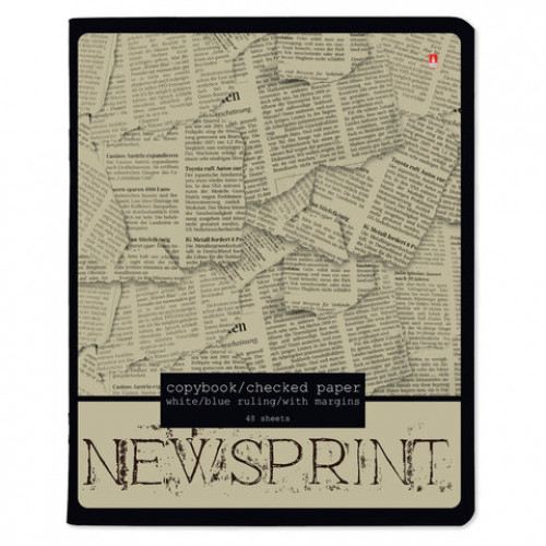 Тетрадь А5 48 л. АЛЬТ скоба, клетка, глянцевый лак, Газета (5 видов), 7-48-1146