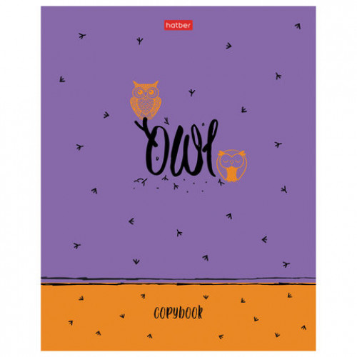 Тетрадь А5, 48 л., HATBER, скоба, клетка, матовая ламинация, тиснение, HELLO YOU! (5 видов), 48Т5лтВ1