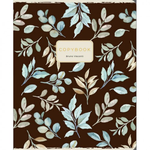 Тетрадь А5, 48 л. BRUNO VISCONTI, скоба, клетка, Soft-Touch, фольга, FLORAL PATTERN (5 видов), 7-48-1371