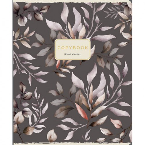 Тетрадь А5, 48 л. BRUNO VISCONTI, скоба, клетка, Soft-Touch, фольга, FLORAL PATTERN (5 видов), 7-48-1371