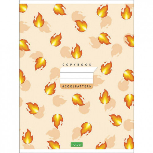 Тетрадь А5, 48 л., HATBER-ECO, скоба, линия, обложка картон, Coolpattern (5 видов), 48Т5C2