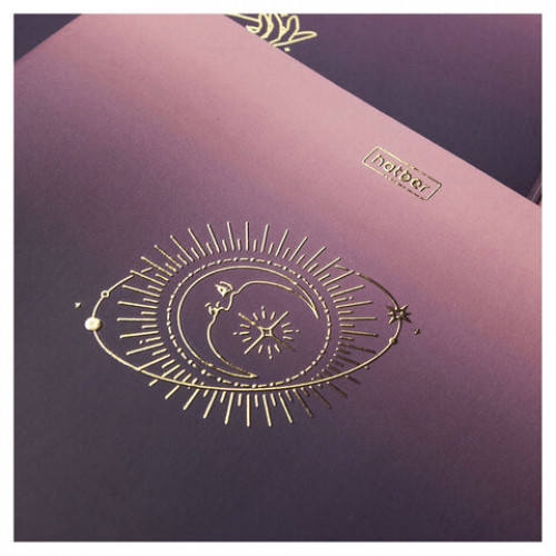 Тетрадь А5 48л. HATBER скоба, клетка, матовая ламинация, 3D фольга, Золотые моменты (, 48Т5лофВ1