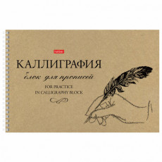 Тетрадь для каллиграфии и леттеринга А4 30 л. HATBER гребень, бумага 100 г/м2, Пиши красиво, 30Тп4тВ5гр, 30Тп4тВ5гр_2237