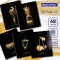Тетрадь А5, 48 л., BRAUBERG, скоба, клетка, матовая ламинация, фольга, Black&Gold (микс в спайке), 404370