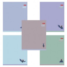 Тетрадь А5 48 л., HATBER скоба, клетка, Soft-touch ламинация, Мышонок Creepy (микс в спайке), 092145, 48Т5лВ1