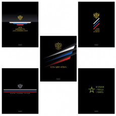 Тетрадь А5 48л. HATBER скоба, клетка, глянцевая ламинация, Россия (микс в спайке), 09, 48Т5лВ1