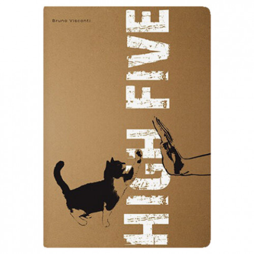 Тетрадь ЕВРО А5 40 л., BRUNO VISCONTI сшивка, клетка, крафт картон, бежевая бумага 70 г/м2, КОТИК-ДАЙ ПЯТЬ, 7-40-081