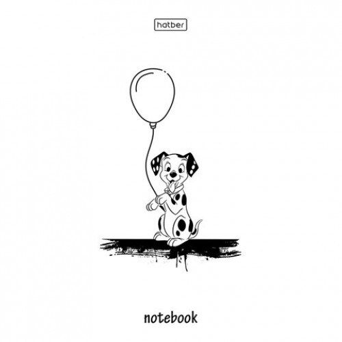 Тетрадь обложка пластик, А5 48л. скоба, клетка, HATBER, Забавные далматинцы (микс в с, 48Т5В1пл