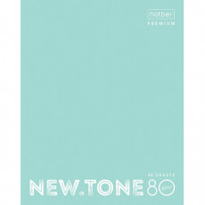 Тетрадь А5 48 л. HATBER Premium скоба, клетка, глянцевая ламинация, NEWtone PASTEL Мята, 48Т5лA1_05039