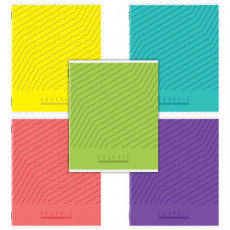 Тетрадь А5 48 л. STAFF College, скоба, линия, офсет №2 ЭКОНОМ, обложка картон, ЯРКАЯ, 405628