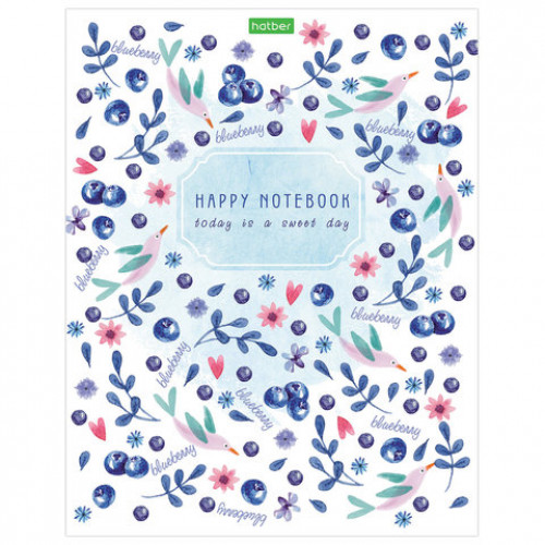 Тетрадь, А5, 48 л., HATBER ECO, скоба, клетка, обложка картон, Sweet day (5 видов), 48Т5C1