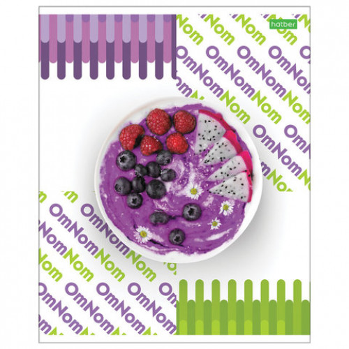 Тетрадь А5, 48 л., HATBER ECO, скоба, клетка, обложка картон, Candy (5 видов), 48Т5C1