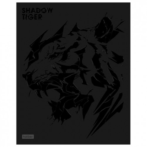 Тетрадь А5 48л. HATBER скоба, клетка, матовая ламинация, 3D лак, Shadow (микс в спайк, 48Т5лолВ1