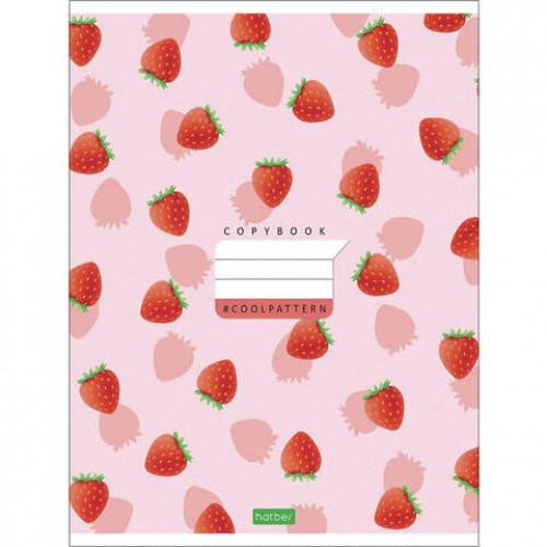 Тетрадь А5, 48 л., HATBER-ECO, скоба, линия, обложка картон, Coolpattern (5 видов), 48Т5C2