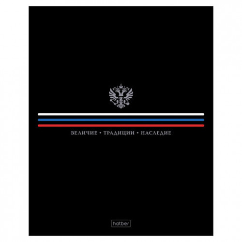 Тетрадь А5 48л. HATBER скоба, клетка, глянцевая ламинация, Россия (микс в спайке), 09, 48Т5лВ1