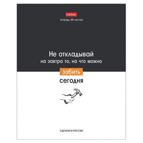 Тетрадь А5 48л. HATBER скоба, клетка, обложка картон, Люблю школу (микс в коробе), 078565, 48Т5В1