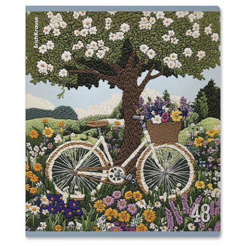 Тетрадь А5 48л. ErichKrause, скоба, клетка, TWIN лак, Fancy Field (микс в спайке), 64, 64866