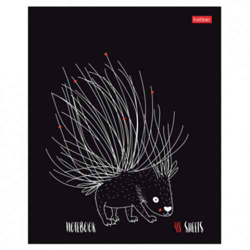 Тетрадь А5 48л. HATBER скоба, клетка, обложка картон, Нескучные герои (микс в спайке), 088361, 48Т5В1