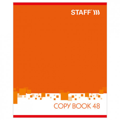 Тетрадь А5, 48 л., STAFF, клетка, офсет №2 ЭКОНОМ, обложка картон, ОФИС, 402783