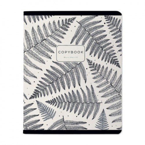 Тетрадь А5, 48 л., BRUNO VISCONTI, скоба, клетка, Soft-Touch, фольга, BLACK&WHITE.FLORA (5 видов), 7-48-1369