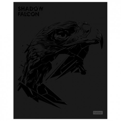 Тетрадь А5 48л. HATBER скоба, клетка, матовая ламинация, 3D лак, Shadow (микс в спайк, 48Т5лолВ1