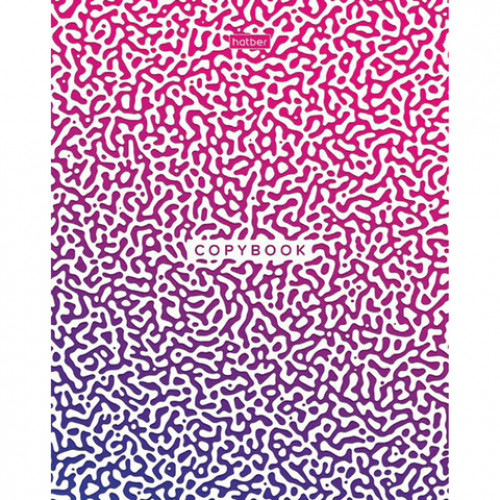 Тетрадь А5, 40 л., HATBER, скоба, клетка, глянцевая ламинация, Радужные переливы, 40Т5лВ1