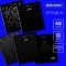 Тетрадь А5, 48 л., BRAUBERG, скоба, клетка, матовая ламинация, выборочный лак, Black, 404375