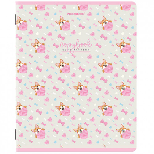 Тетради КОМПЛЕКТ 5 шт., А5, 48 л., BRAUBERG, скоба, клетка, матовая ламинация, лак, Sweet Friends, 404395