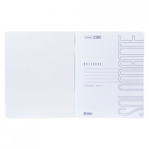 Тетрадь А5 96л. HATBER скоба, клетка, Soft-touch ламинация, SoloMatte_Сапфир, 092748, 96Т5лВ1