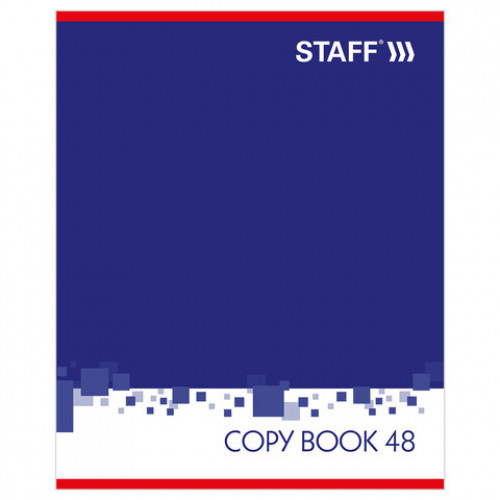 Тетрадь А5, 48 л., STAFF, клетка, офсет №2 ЭКОНОМ, обложка картон, ОФИС, 402783