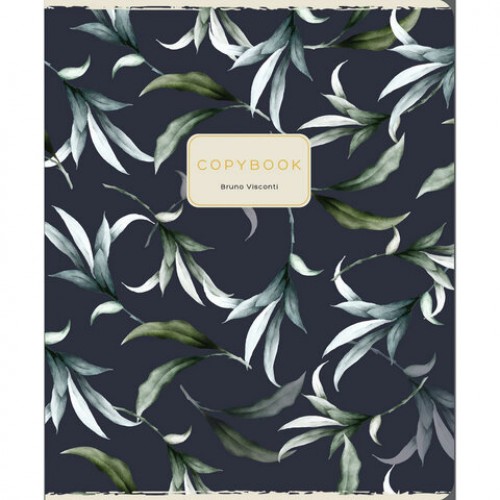 Тетрадь А5, 48 л. BRUNO VISCONTI, скоба, клетка, Soft-Touch, фольга, FLORAL PATTERN (5 видов), 7-48-1371