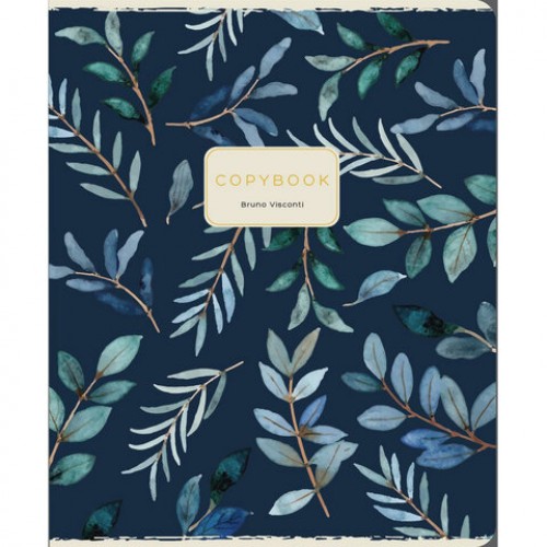 Тетрадь А5, 48 л. BRUNO VISCONTI, скоба, клетка, Soft-Touch, фольга, FLORAL PATTERN (5 видов), 7-48-1371