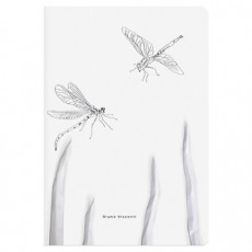 Тетрадь ЕВРО А5 40 л. BRUNO VISCONTI сшивка, клетка, Soft Touch, бежевая бумага 70 г/м2, DRAGONFLY, 7-40-001/04