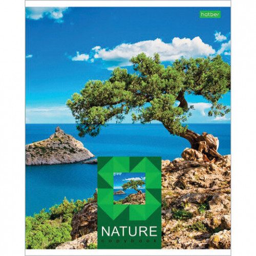Тетрадь А5 48 л. HATBER-ECO скоба, клетка, обложка картон, Калейдоскоп, 48Т5C1