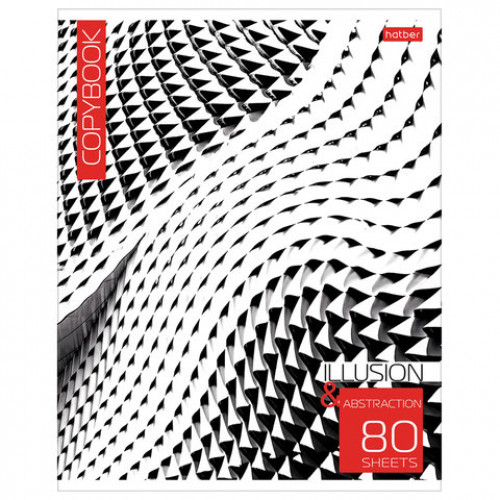 Тетрадь, А5, 80 л., HATBER, скоба, клетка, обложка картон, New art (5 видов), 80Т5В1