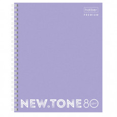 Тетрадь А5 80 л. HATBER Premium гребень, клетка, глянцевая ламинация, NEWtone PASTEL Лаванда, T346914, 80Т5лA1гр_05019 Тетрадь А5 80 л. HATBER Premium гребень, клетка, глянцевая ламинация, NEWtone PASTEL Лаванда, T346914, 80Т5лA1гр_05019