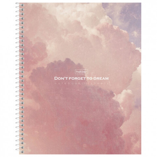Тетрадь А5 96л. HATBER спираль, клетка, матовая ламинация, Dream (микс в спайке), 093, 96Т5лВ1сп