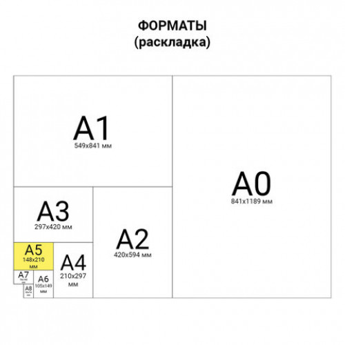 Тетрадь бумвинил, А5, 96 л., скоба, офсет №1, клетка, с полями, STAFF, СИНИЙ, 403418