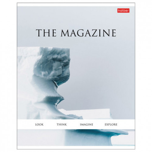 Тетрадь А5, 96 л., HATBER, скоба, клетка, выборочный лак, The magazine (5 видов), 96Т5вмВ1