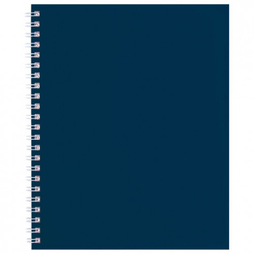 Тетрадь А5 96л. HATBER гребень, клетка, Soft-touch ламинация, SoloMatte_Сапфир, 09287, 96Т5лВ1гр