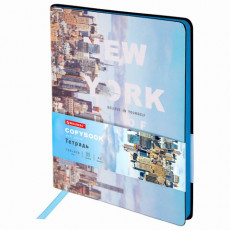 Тетрадь А5 (168х208 мм), 80 л., сшивка, клетка, под кожу, BRAUBERG VISTA, New York, 403922 Тетрадь А5 (168х208 мм), 80 л., сшивка, клетка, под кожу, BRAUBERG VISTA, New York, 403922