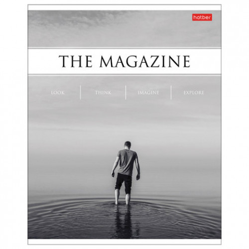 Тетрадь А5, 96 л., HATBER, скоба, клетка, выборочный лак, The magazine (5 видов), 96Т5вмВ1