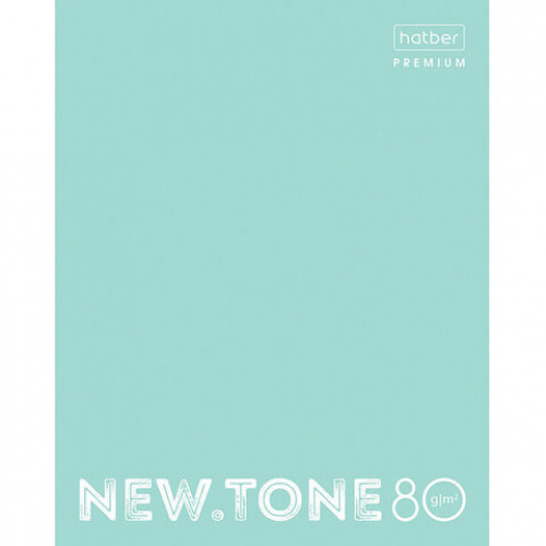 Тетрадь А5 80 л. HATBER Premium скоба, клетка, глянцевая ламинация, NEWtone PASTEL Мята, 80Т5лA1_05039