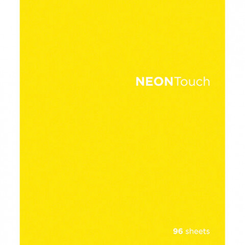 Тетрадь А5, 96 л., ПЗБМ, скоба, клетка, Soft Touch, выборочный лак, флуоресцент, НеонТач (2 вида), 027354