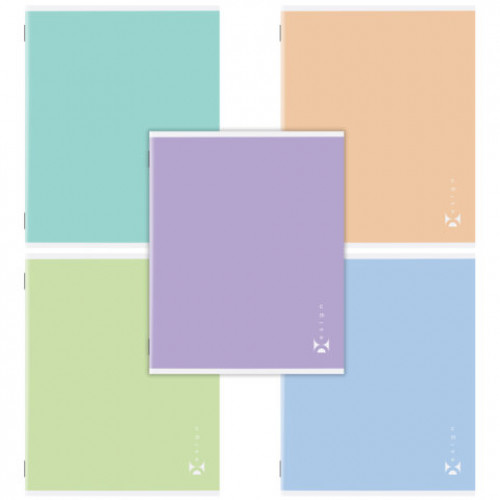 Тетрадь А5 96 л. STAFF College, скоба, клетка, офсет №2 ЭКОНОМ, обложка картон, ПАСТЕЛЬНАЯ, 405630