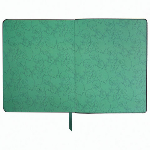 Тетрадь А5 (168х208 мм), 80 л., сшивка, клетка, под кожу, бумага 70 г/м2, BRAUBERG VISTA, Lemon Story, 403918